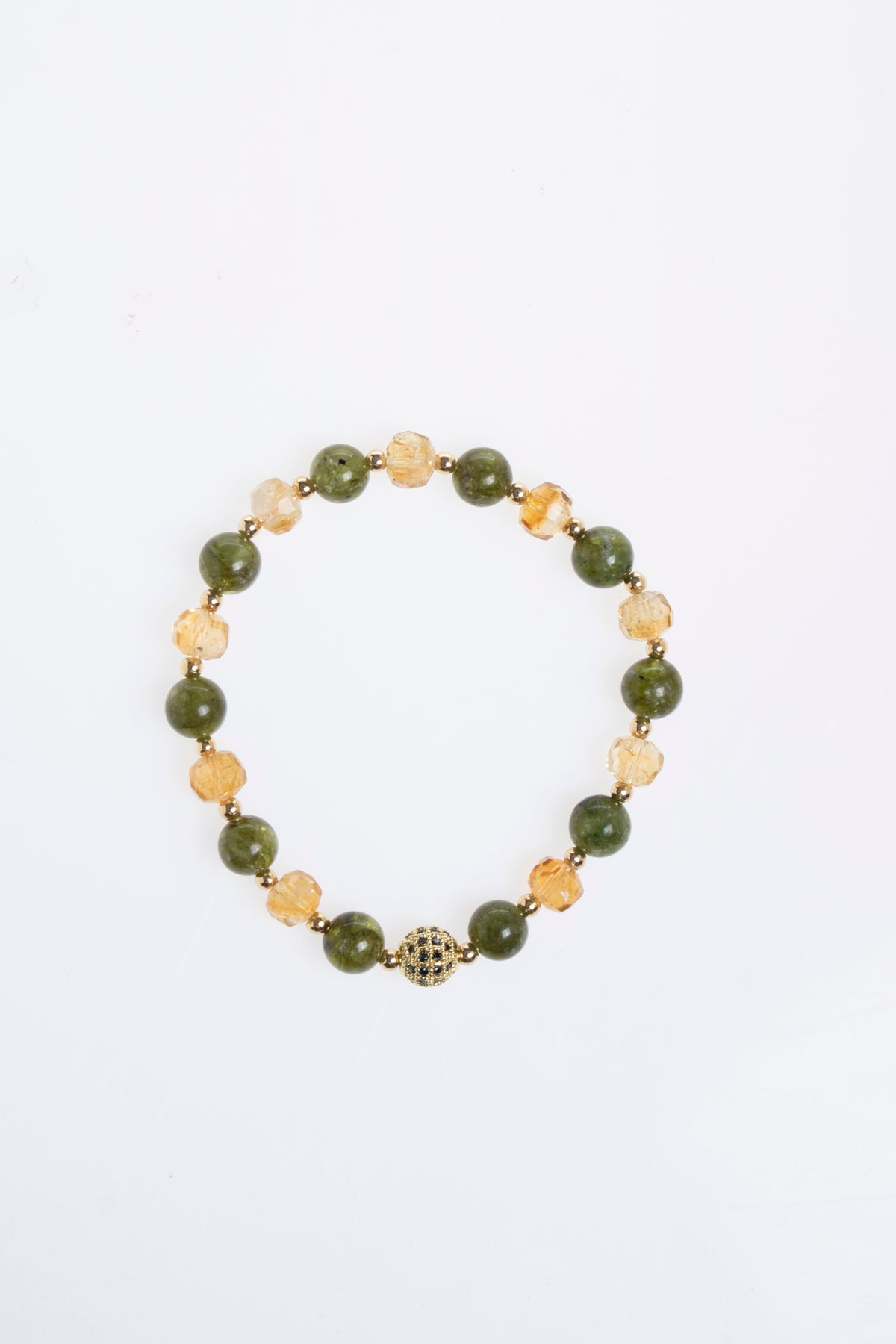 Sertifikalı Sitrin, Zebercet, Hematit Zirkon Aparat Doğal Taş Bileklik