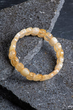 Sertifikalı Sitrin Geniş Kesim Doğal Taş Bileklik