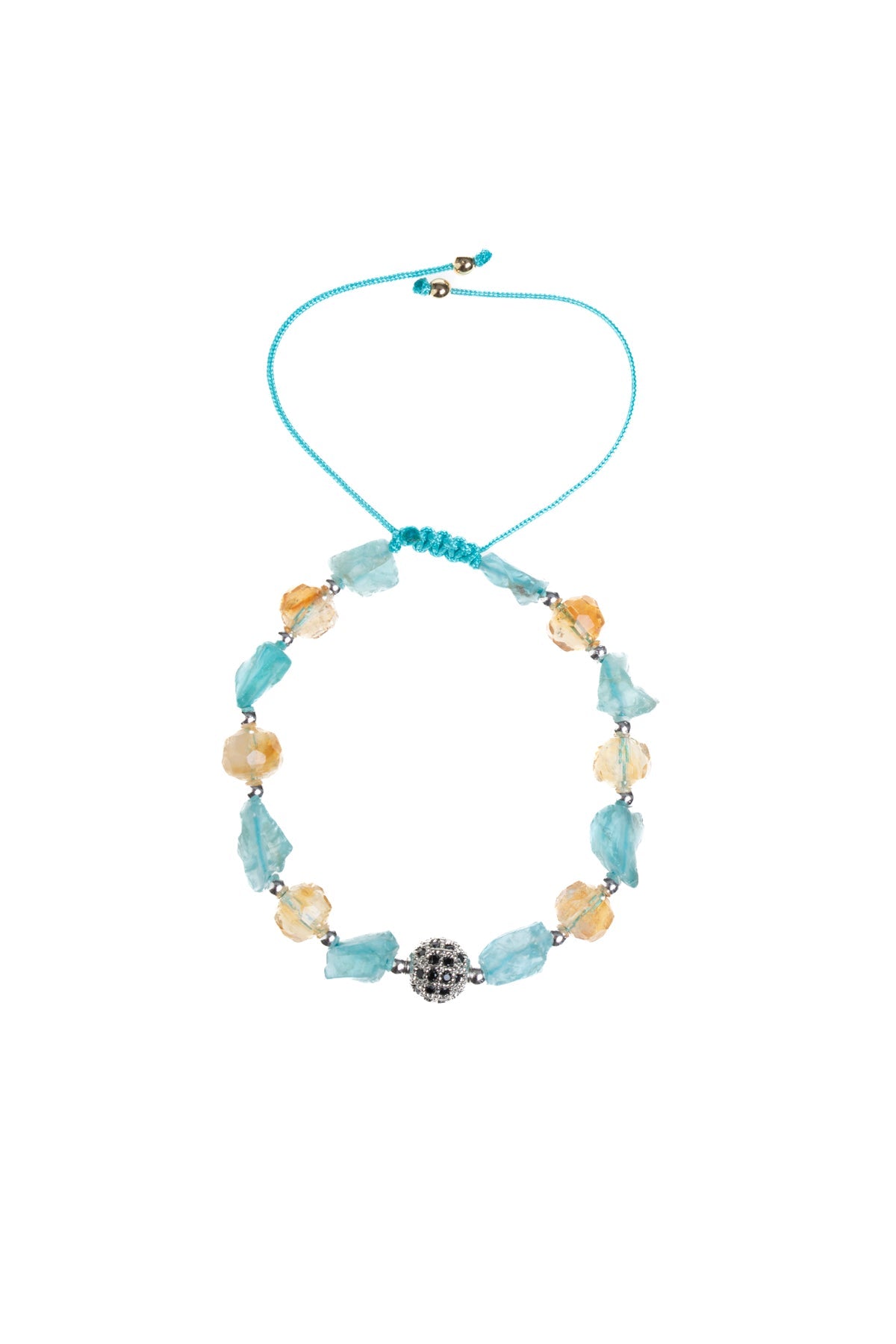 Sertifikalı Sitrin ve Apatit Doğaltaş Bileklik