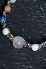 Sertifikalı Doğal Taş Makrome Bileklik-Terazi Burcu