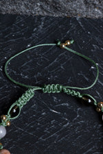 Sertifikalı Doğal Taş Makrome Bileklik-Terazi Burcu