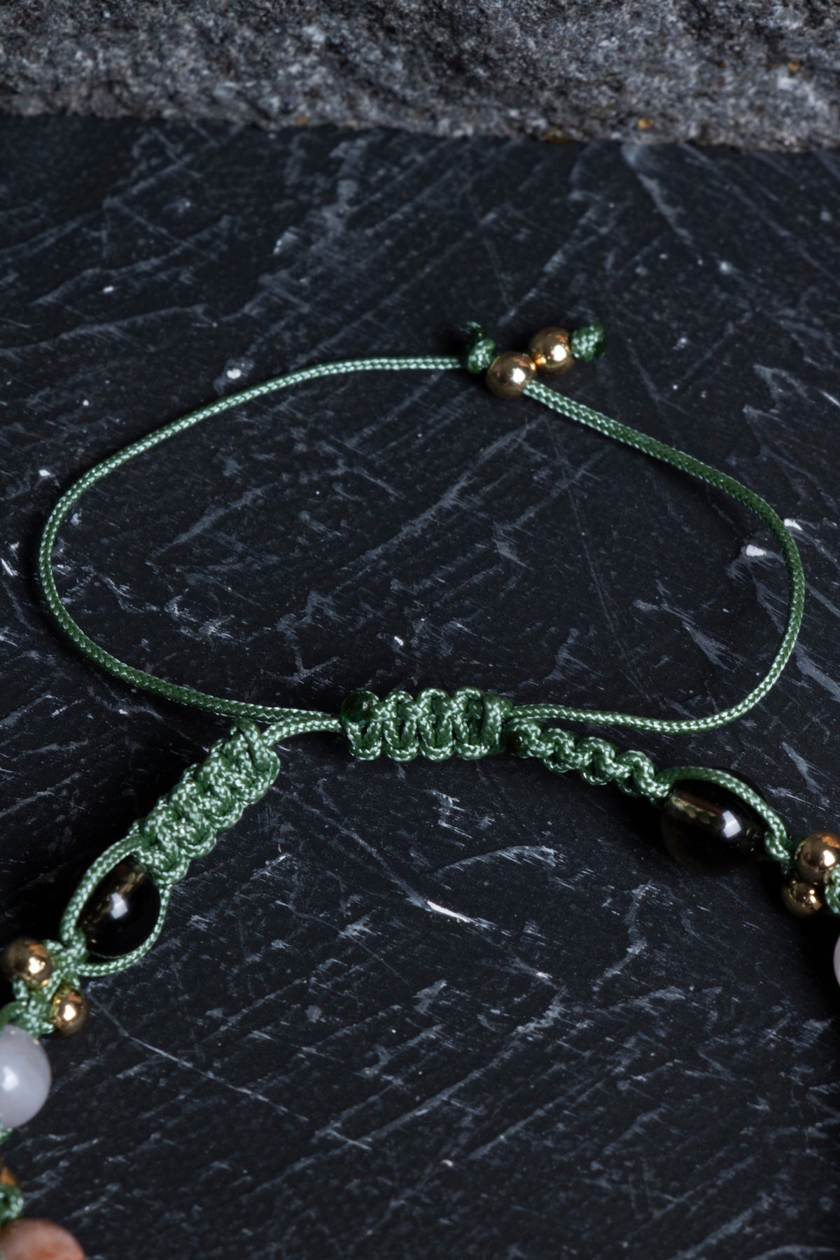 Sertifikalı Doğal Taş Makrome Bileklik-Terazi Burcu