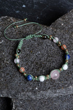 Sertifikalı Doğal Taş Makrome Bileklik-Terazi Burcu