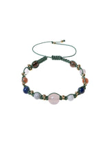 Sertifikalı Doğal Taş Makrome Bileklik-Terazi Burcu