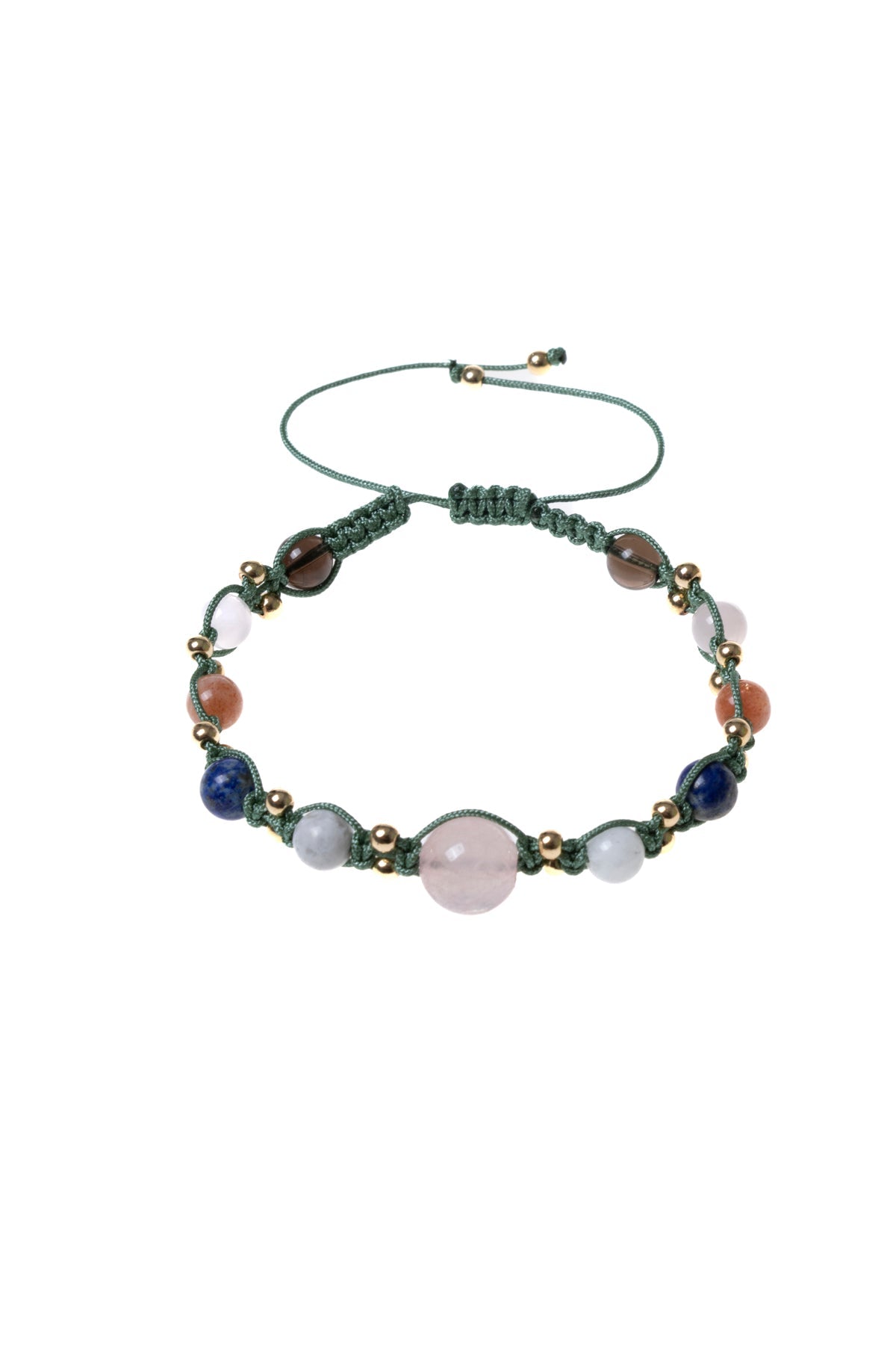 Sertifikalı Doğal Taş Makrome Bileklik-Terazi Burcu