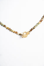 Sertifikalı Tsavorit Lal  Altın Kaplama Gümüş Kapama Doğal Taş Kolye 