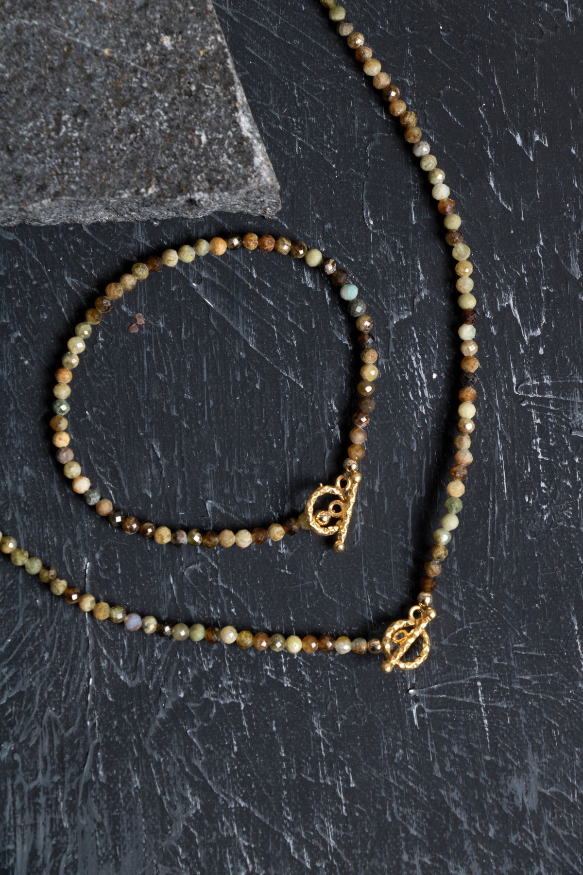 Sertifikalı Tsavorit Lal Altın Kaplama Gümüş Kapama Doğal Taş Set