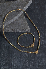 Sertifikalı Tsavorit Lal Altın Kaplama Gümüş Kapama Doğal Taş Set