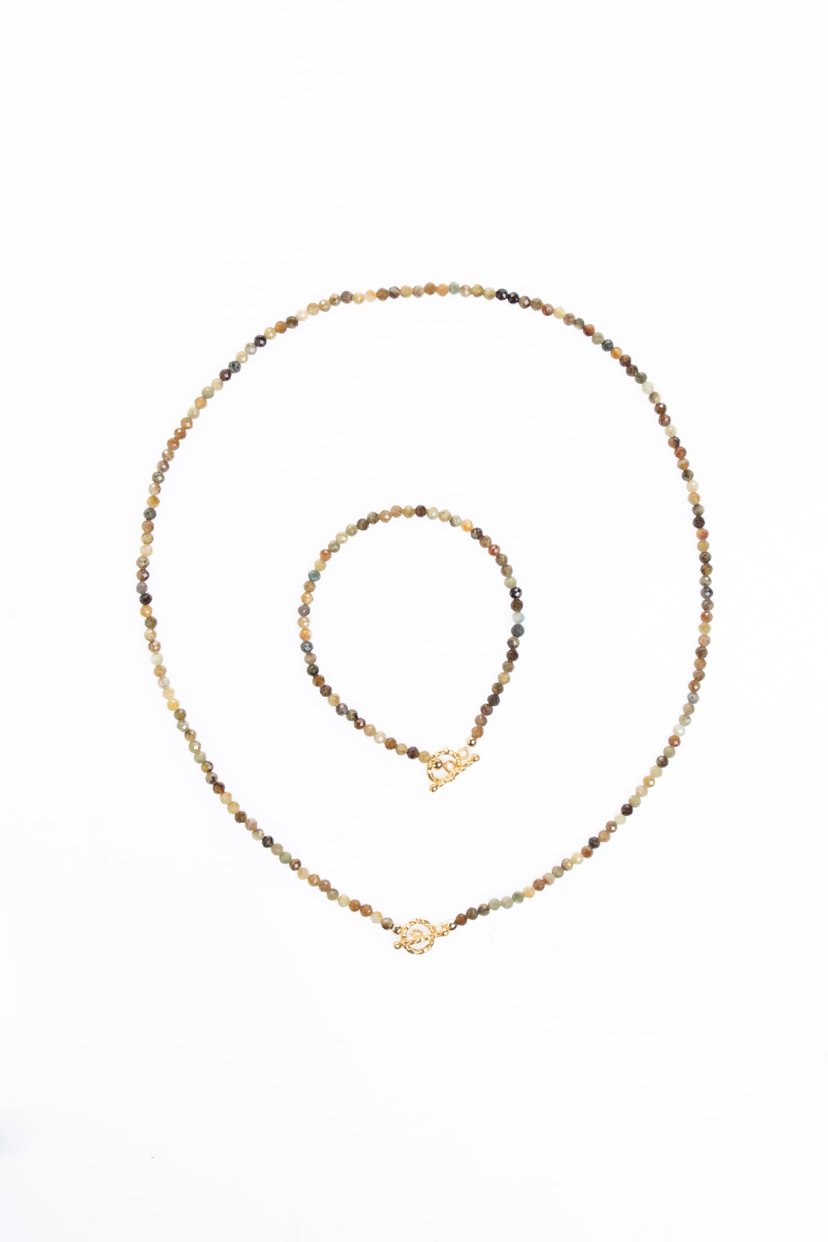 Sertifikalı Tsavorit Lal Altın Kaplama Gümüş Kapama Doğal Taş Set