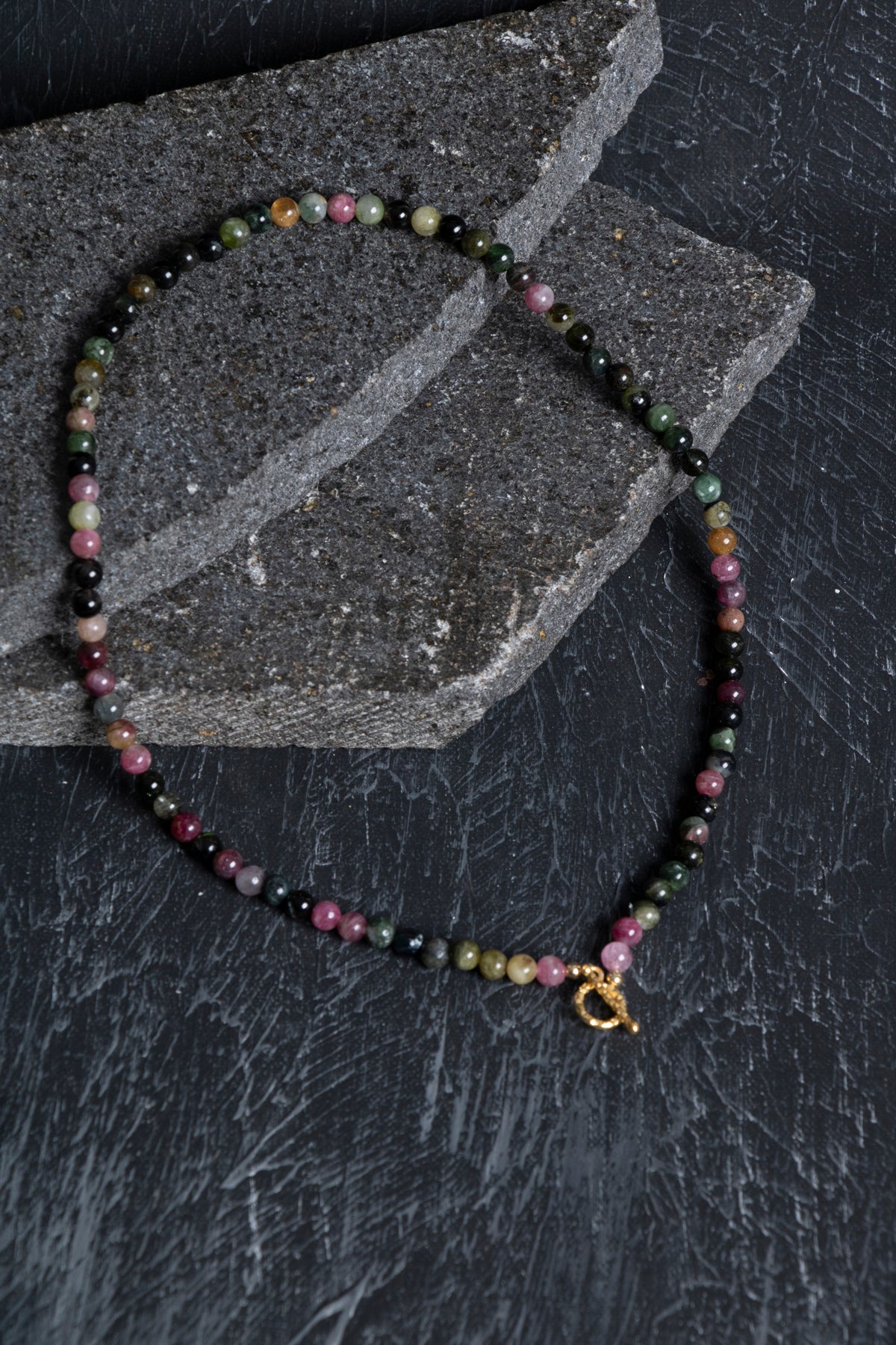 Sertifikalı Turmalin Gümüş Kapama Doğal Taş Kolye