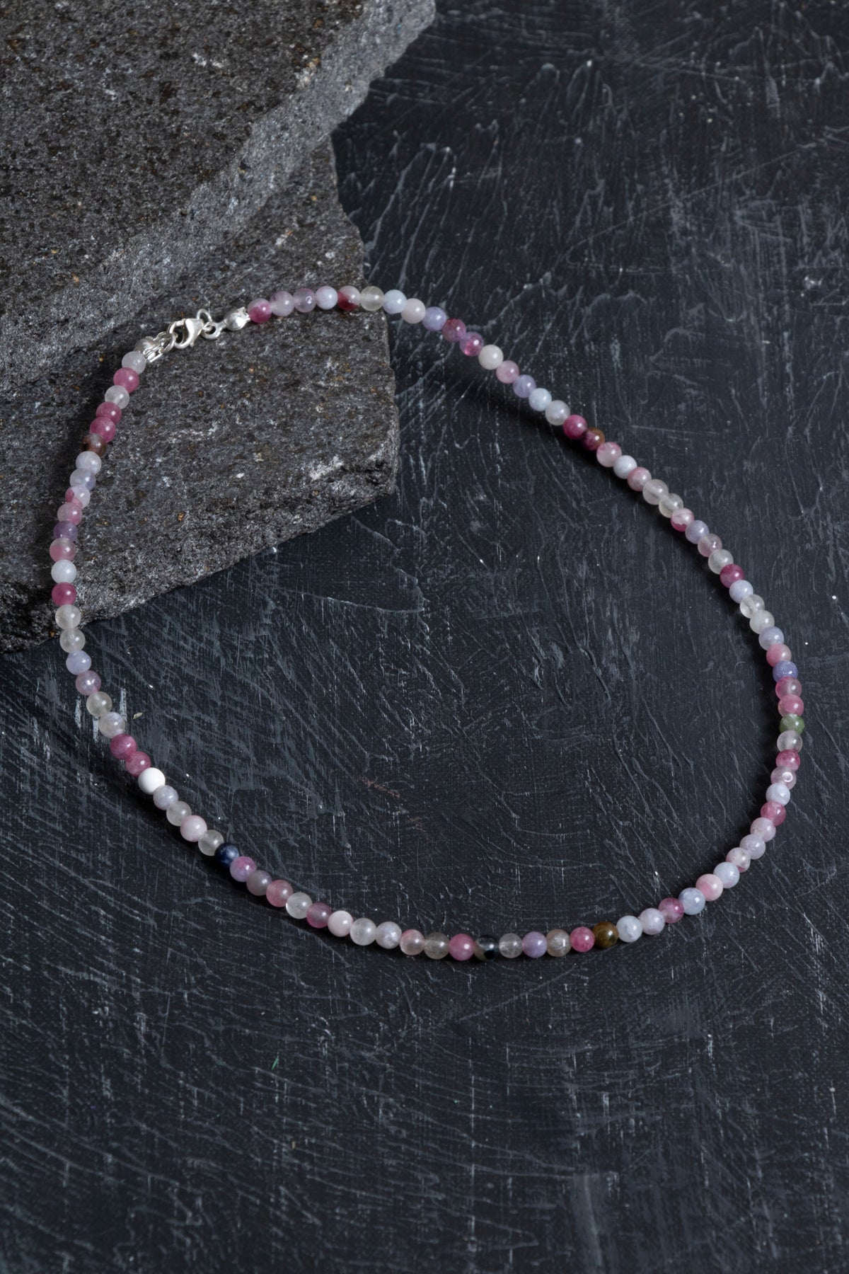 Sertifikalı Turmalin Gümüş Kapama Doğal Taş Kolye