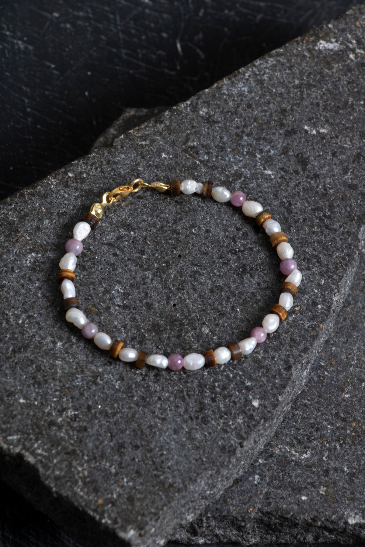 Sertifikalı Yakut, İnci, Kaplan Gözü Gümüş Kapama Doğal Taş Bileklik