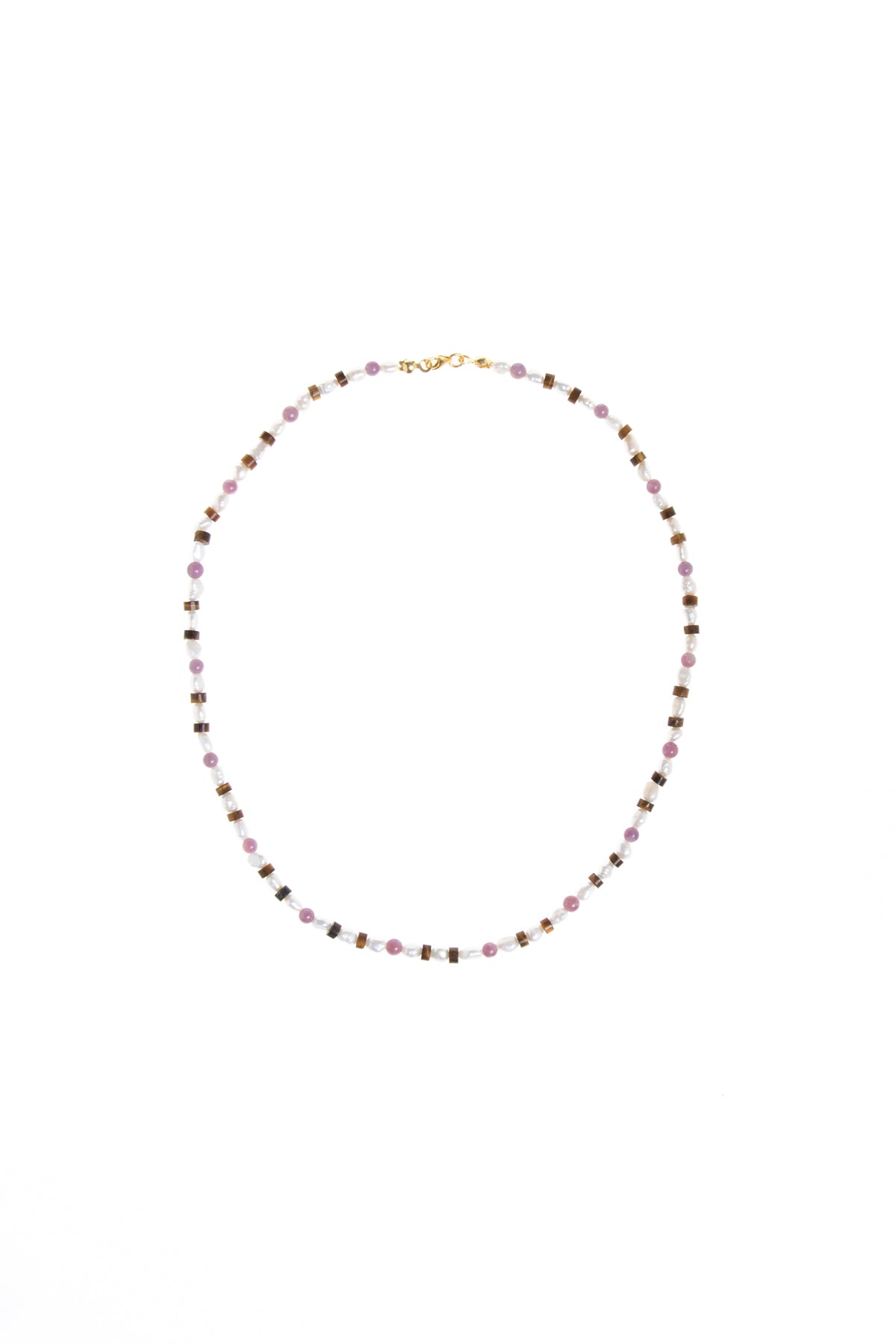 Sertifikalı Yakut, İnci, Kaplan Gözü Gümüş Kapama Doğal Taş Kolye