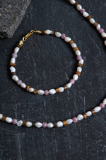 Sertifikalı Yakut, İnci, Kaplan Gözü Gümüş Kapama Doğal Taş Set