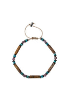 Sertifikalı Yakut, Jasper, Turkuaz Doğal Taş Makrome Bileklik