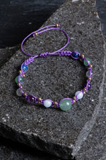 Sertifikalı Doğal Taş Makrome Bileklik-Yay Burcu