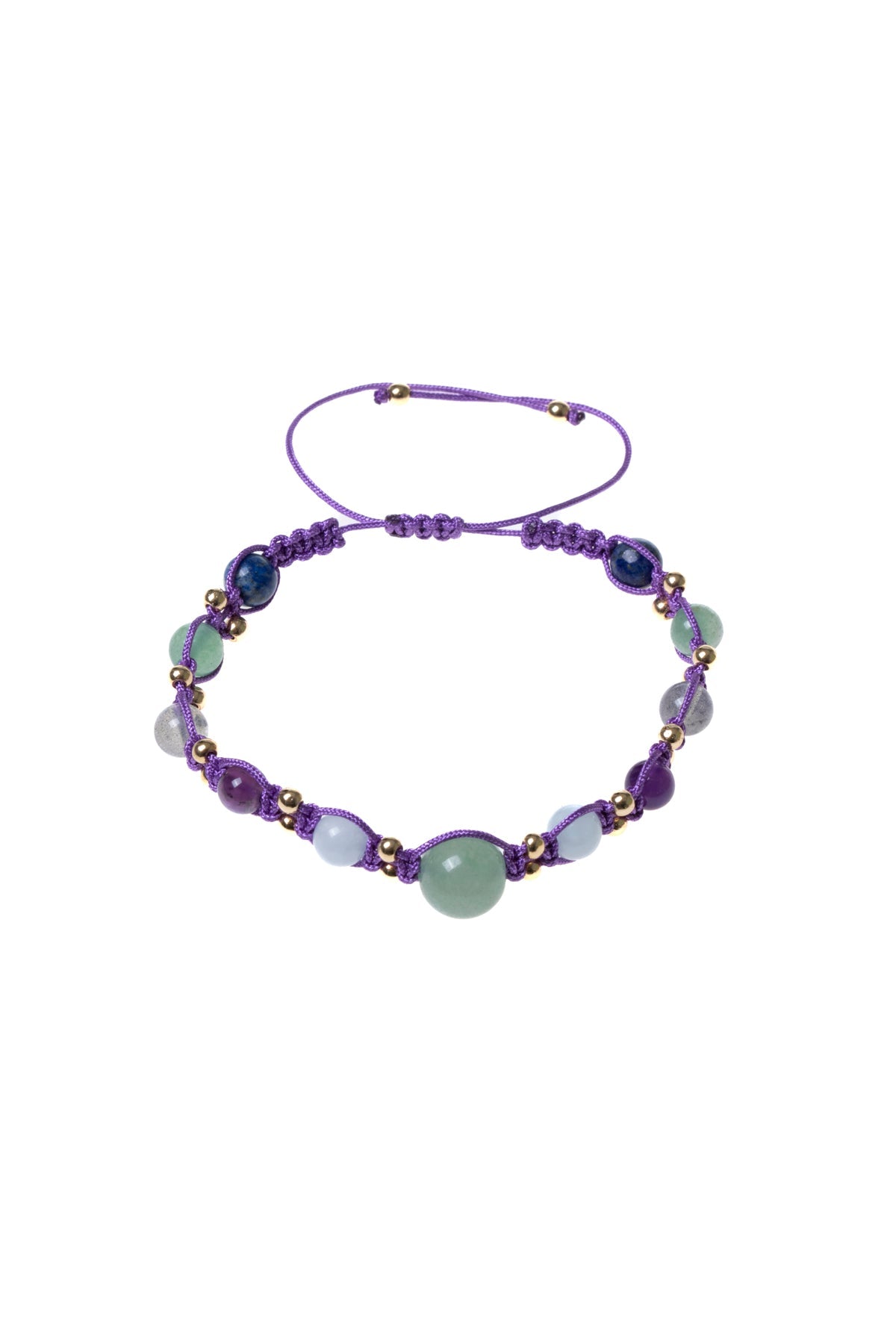 Sertifikalı Doğal Taş Makrome Bileklik-Yay Burcu