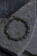 Sertifikalı Yeşim, Dumanlı Kuvars Doğal Taş Bileklik