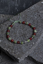 Sertifikalı Yeşim, Kırmız Akik Zirkon Aparat Doğal Taş Bileklik