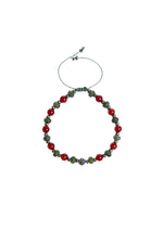 Sertifikalı Yeşim, Kırmız Akik Zirkon Aparat Doğal Taş Bileklik