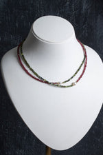 Sertifikalı Yeşim, Lal, İnci Fasetli Doğal Taş Kolye