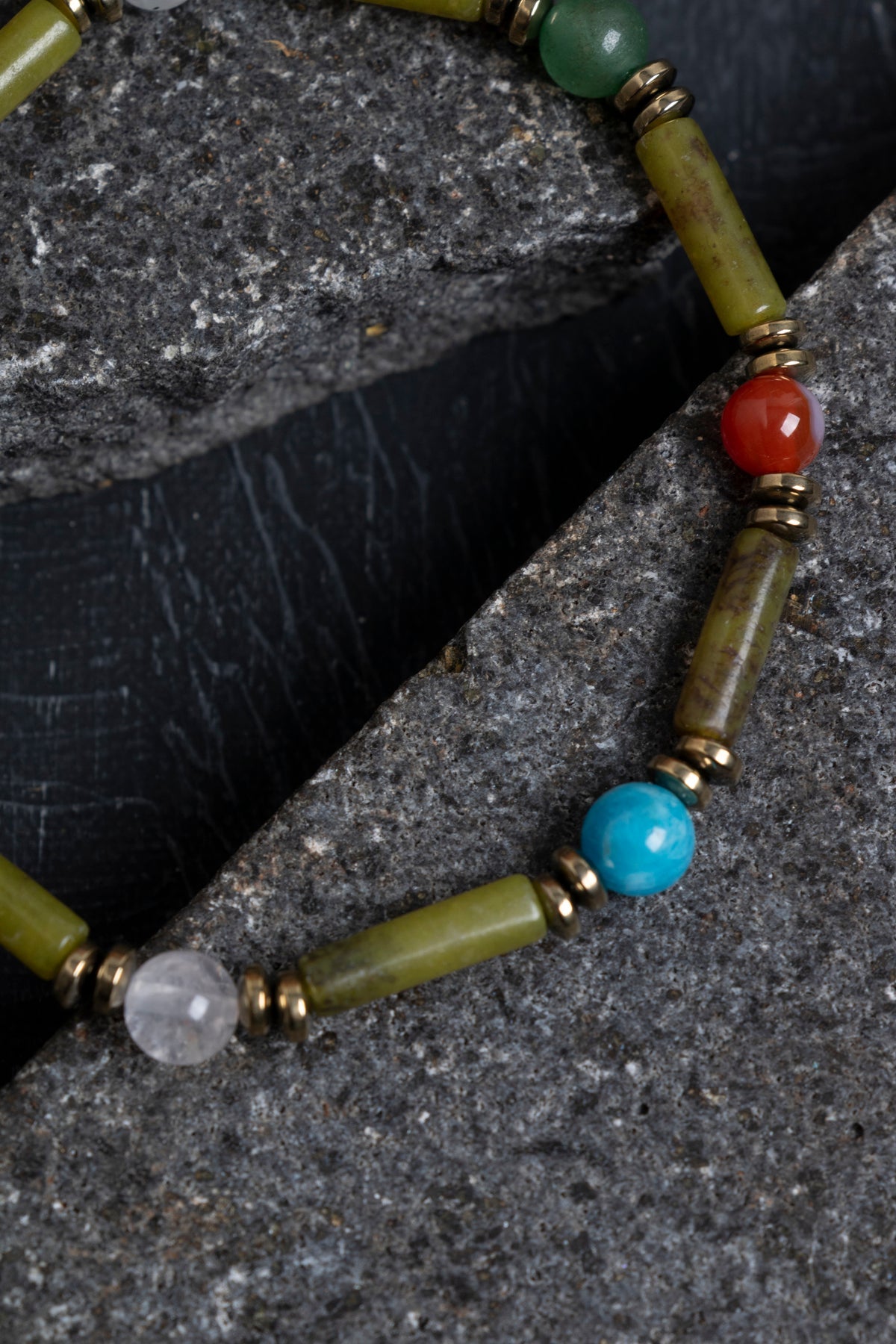 Sertifikalı Yeşim ve İkizler Burcu Doğal Taş Bileklik