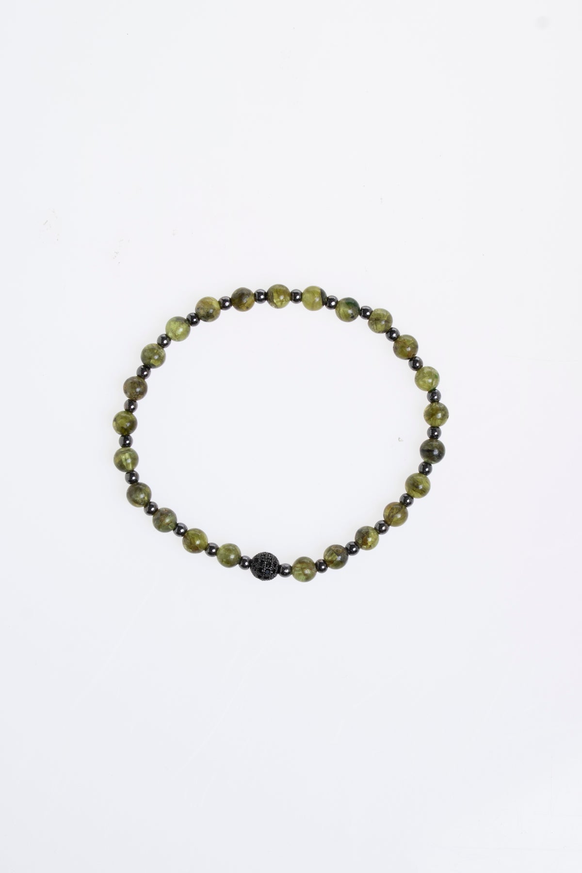 Sertifikalı Zebercet, Hematit Zirkon Aparat Doğal Taş Bileklik