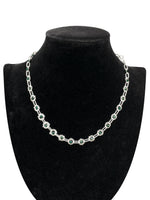 Zümrüt Doğal Taş Gümüş Zincir Kolye