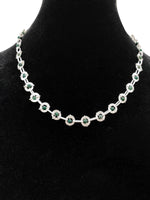 Zümrüt Doğal Taş Gümüş Zincir Kolye